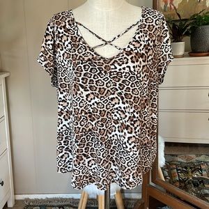 Justify animal print top, women’s 3X